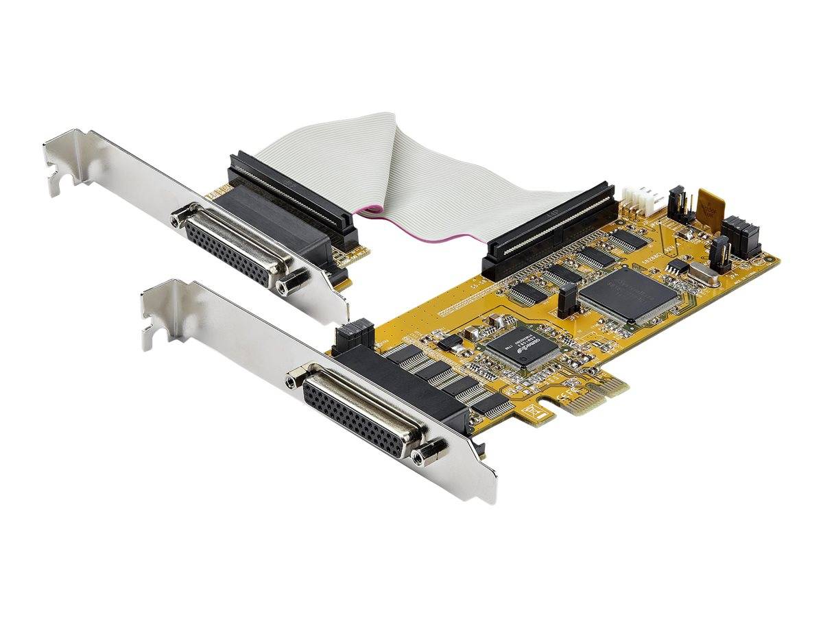 StarTech.com PEX8S1050LP PCI Express Schnittstellenkarte (8 Ports, RS232, PCIe, low profile, 16550 UART, DB9 Serial Car