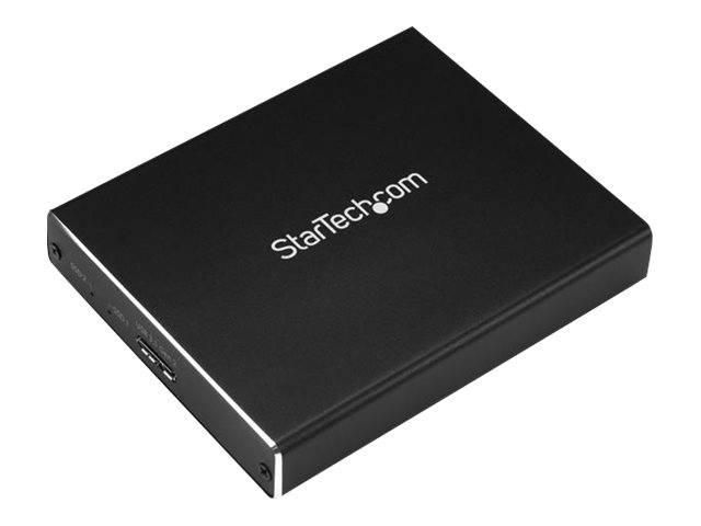 StarTech.com SSD Festplattengehäuse für zwei M.2 Festplatten - USB 3.1 Type C - USB C Kabel - USB 3.1 Case zu 2x M2 Adap