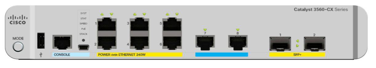 Cisco Catalyst 3560CX-8XPD-S - Switch - managed - 8 x 10/100/1000 (PoE+)