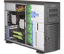 Supermicro SuperServer 7049A-T - Server - Tower - 4U - zweiweg - keine CPU - RAM 0 GB - SATA - Hot-Swap 8.9 cm (3.5"")