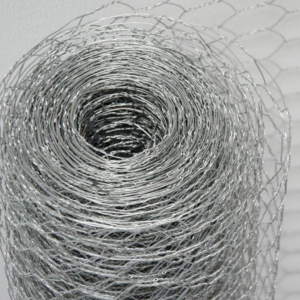 Maschendraht Kaninchendraht Drahtgitter Sechseckgeflecht | 25m Drahtrolle | 75cm(H) | Maschenweite 25x25mm | 0.6mm verzinkt