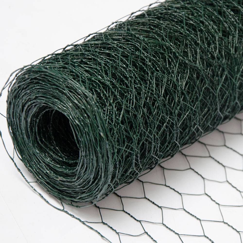 25m x 50cm Maschendrahtzaun Grün - 25x25 Drahtgitter Zaun - Hasendraht Verzinkt