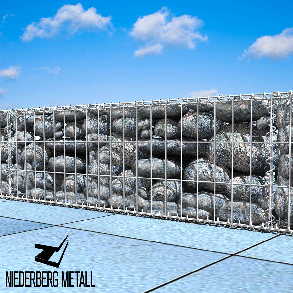 Gabione 100x30x30 Steingabione MW 5x10 Gitterkorb Steinkorb Drahtkorb Metallkorb