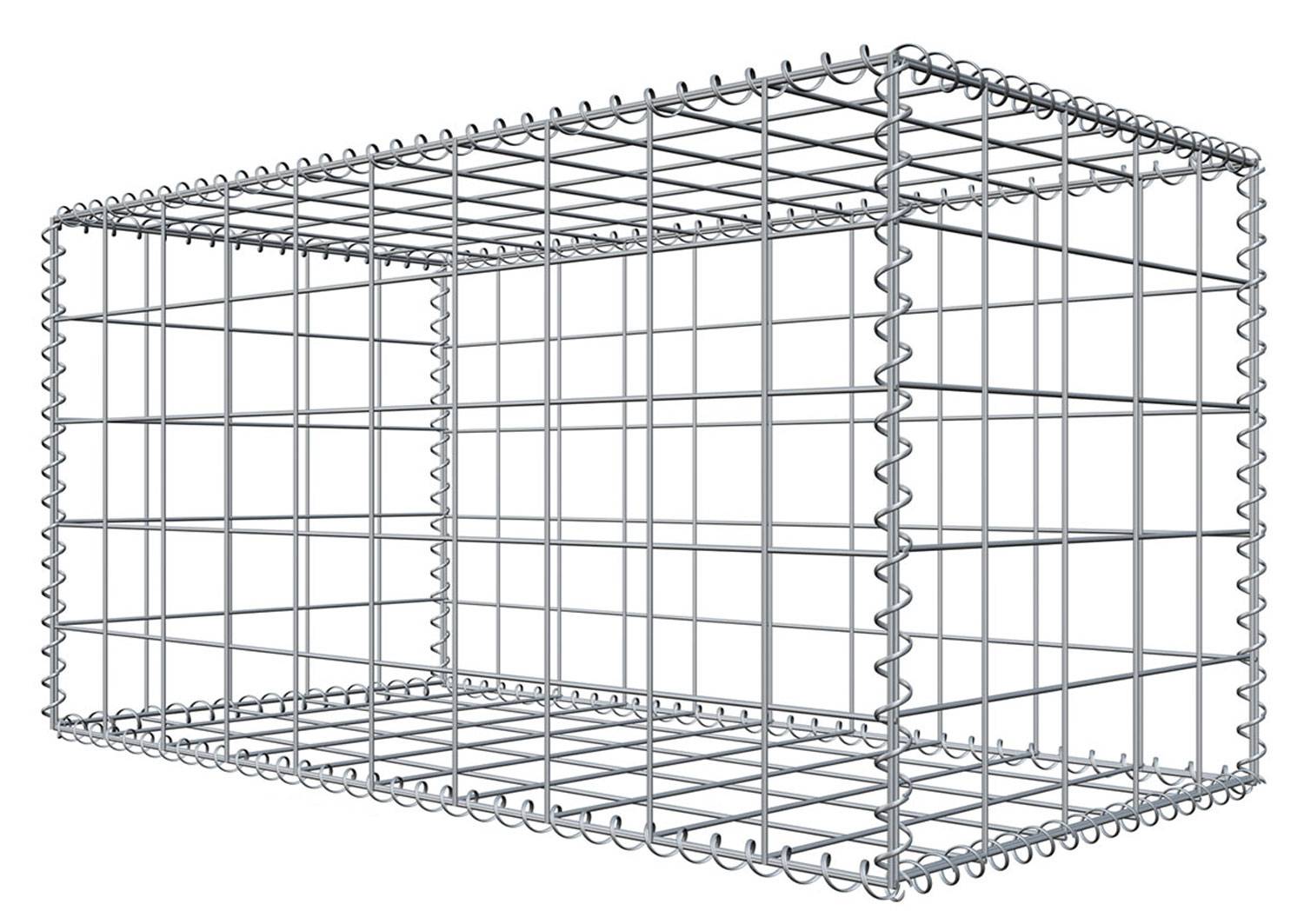 Gabione 100x50x50 cm - Maschenweite 10x10 - Steinkorb Gitterkorb Befüllbar Mauer