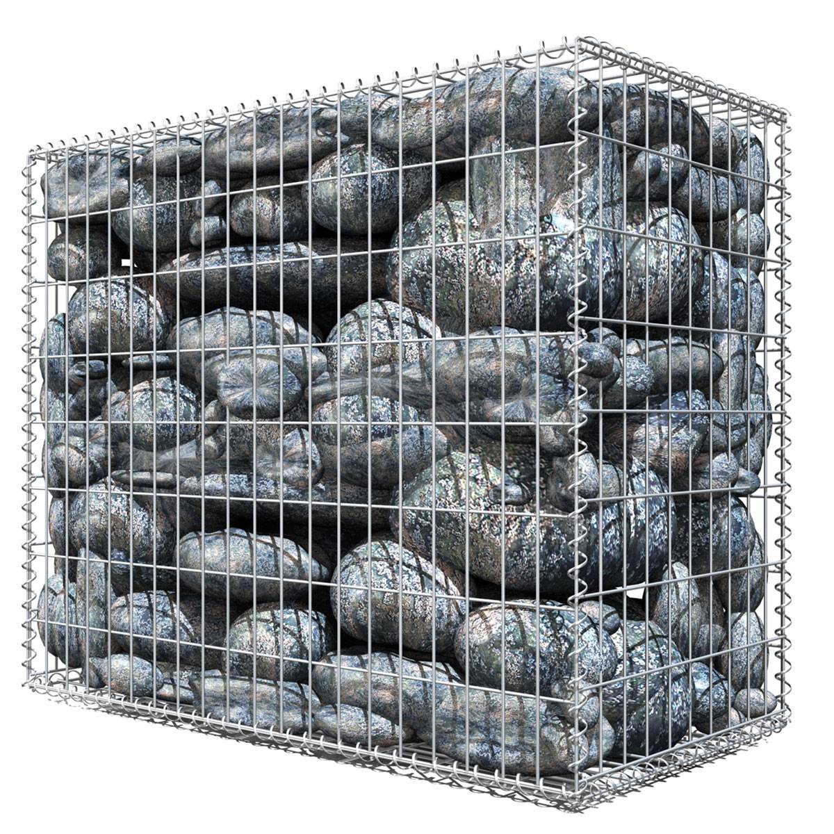 Gabione 80x100x50 cm - Maschenweite 5x10 - Steinkorb Gitterkorb Befüllbar Robust