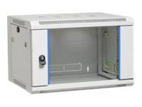 EFB 19" Wandgehäuse Flat Pack 9HE, Tiefe 450 mm, grau