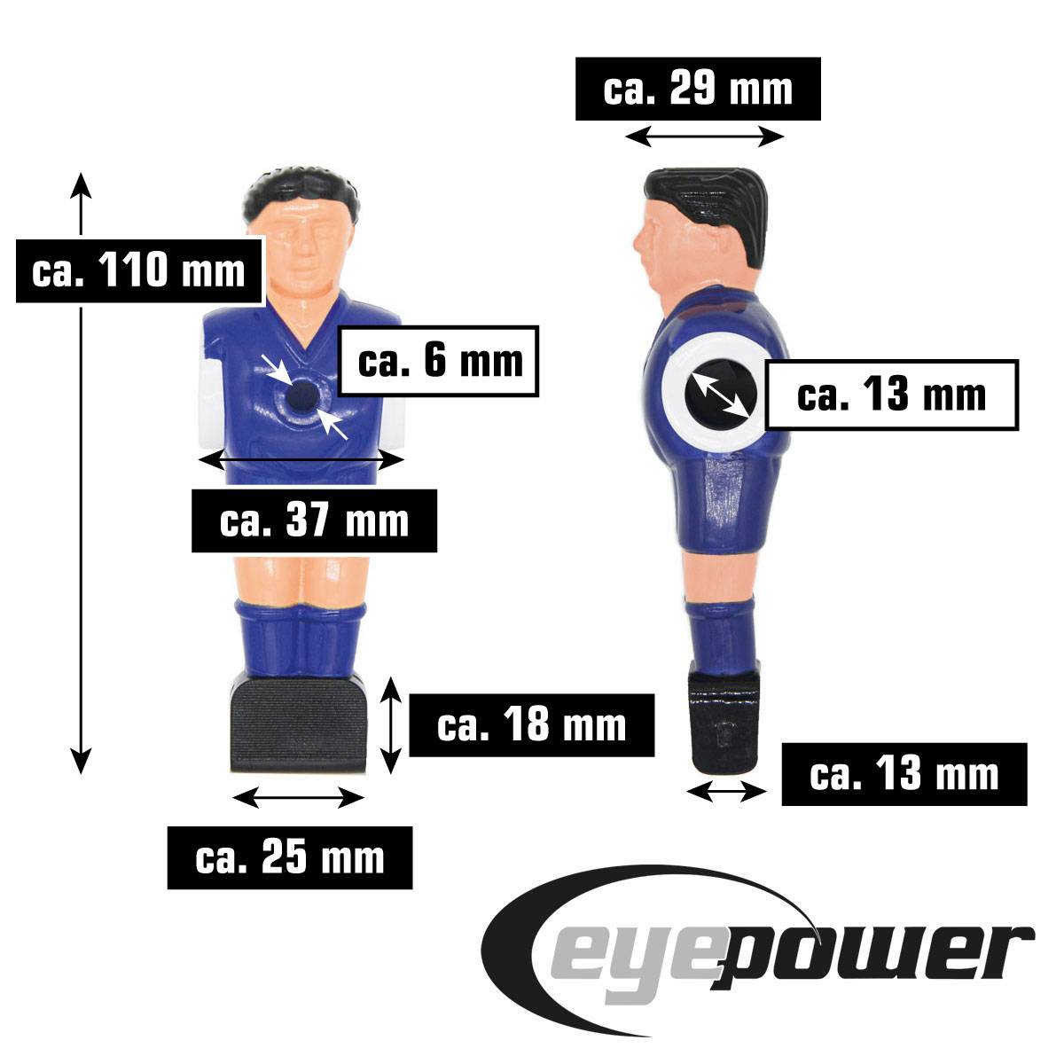 Zubehör EPR-ST05 Spieler 13mm Frankreich ganz blau