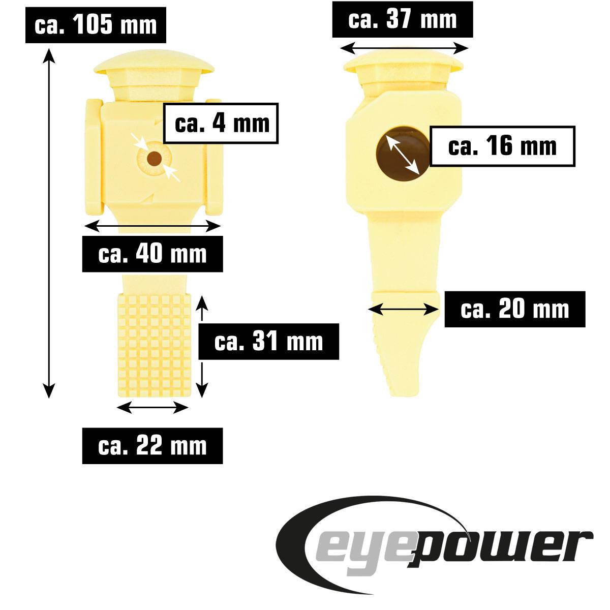 11 Outdoor Tischkicker Figuren 16mm Beige Tisch Fussball Kicker Figuren Draußen