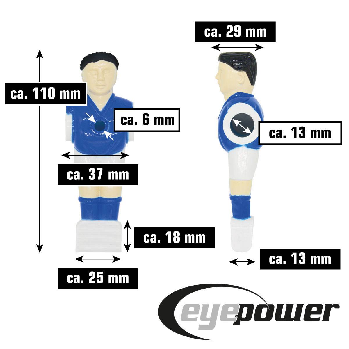 Zubehör EPR-ST05 Spieler 13mm Frankreich blau + weiß GROß