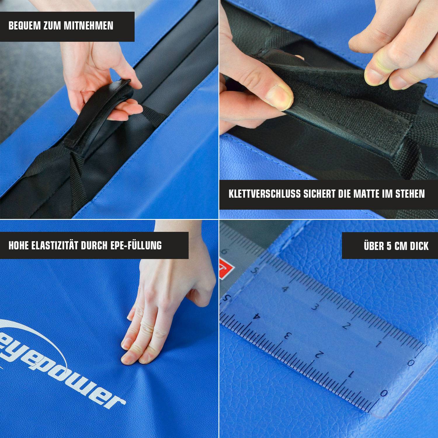Faltbare Weichbodenmatte RG20 dicke Boden-Turnmatte Sportmatte tragbare XL Matte