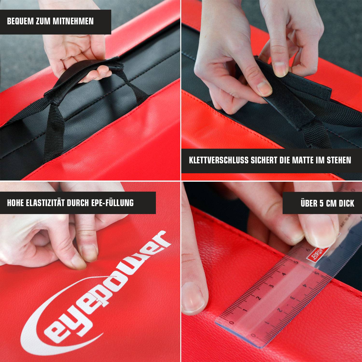 XL Weichbodenmatte 200x100x5cm - Faltbare Turnmatte