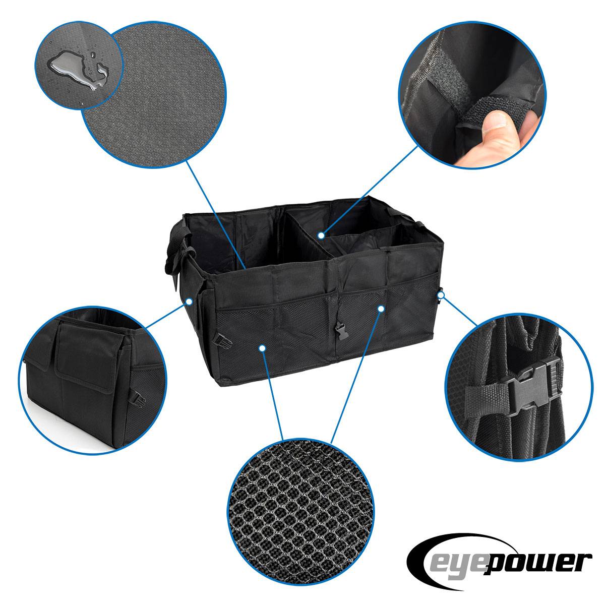 Kofferraumtasche Auto Organizer 56x40x24 cm Autozubehör Tasche Faltbare Box