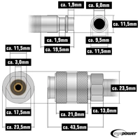 15m Druckluftschlauch 1/4" 10 Bar Druckluft Spiralschlauch Kompressor Schlauch 15m Druckluftschlauch 1/4" 10 Bar Druckluft Spiralschlauch Kompressor Schlauch