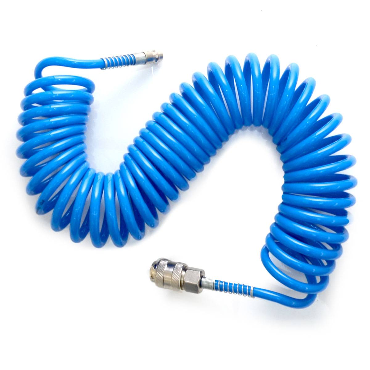 7,5m Druckluftschlauch 1/4" 10 Bar Druckluft Spiralschlauch Kompressor Schlauch