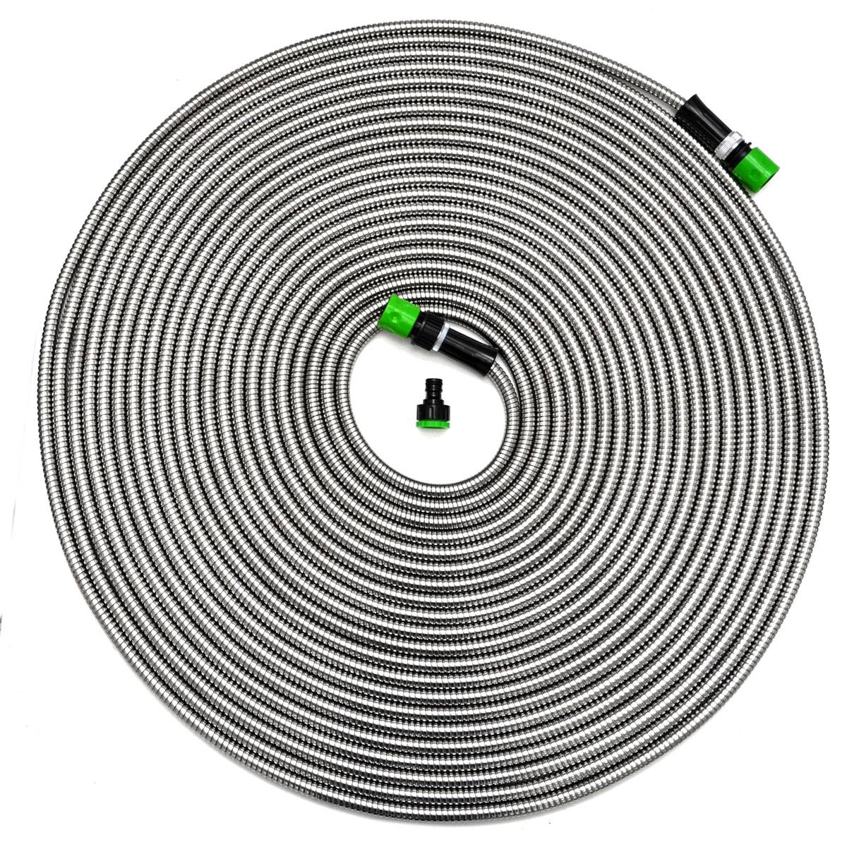22,5 m Knickfreier Gartenschlauch Edelstahl Wasserschlauch Flex Metall Schlauch