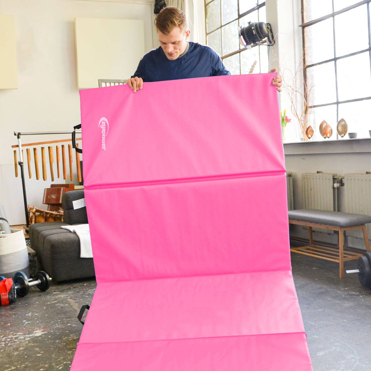 300x100 Klappbare Gymnastikmatte - 5cm dicke Turnmatte Kinder - Weichbodenmatte