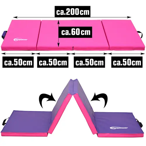 XL Gymnastikmatte 200x60x5cm - Faltbare Turnmatte XL Gymnastikmatte 200x60x5cm - Faltbare Turnmatte