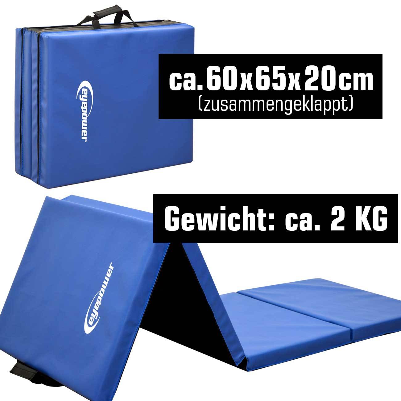 XL Gymnastikmatte 200x60x5cm - Faltbare Turnmatte