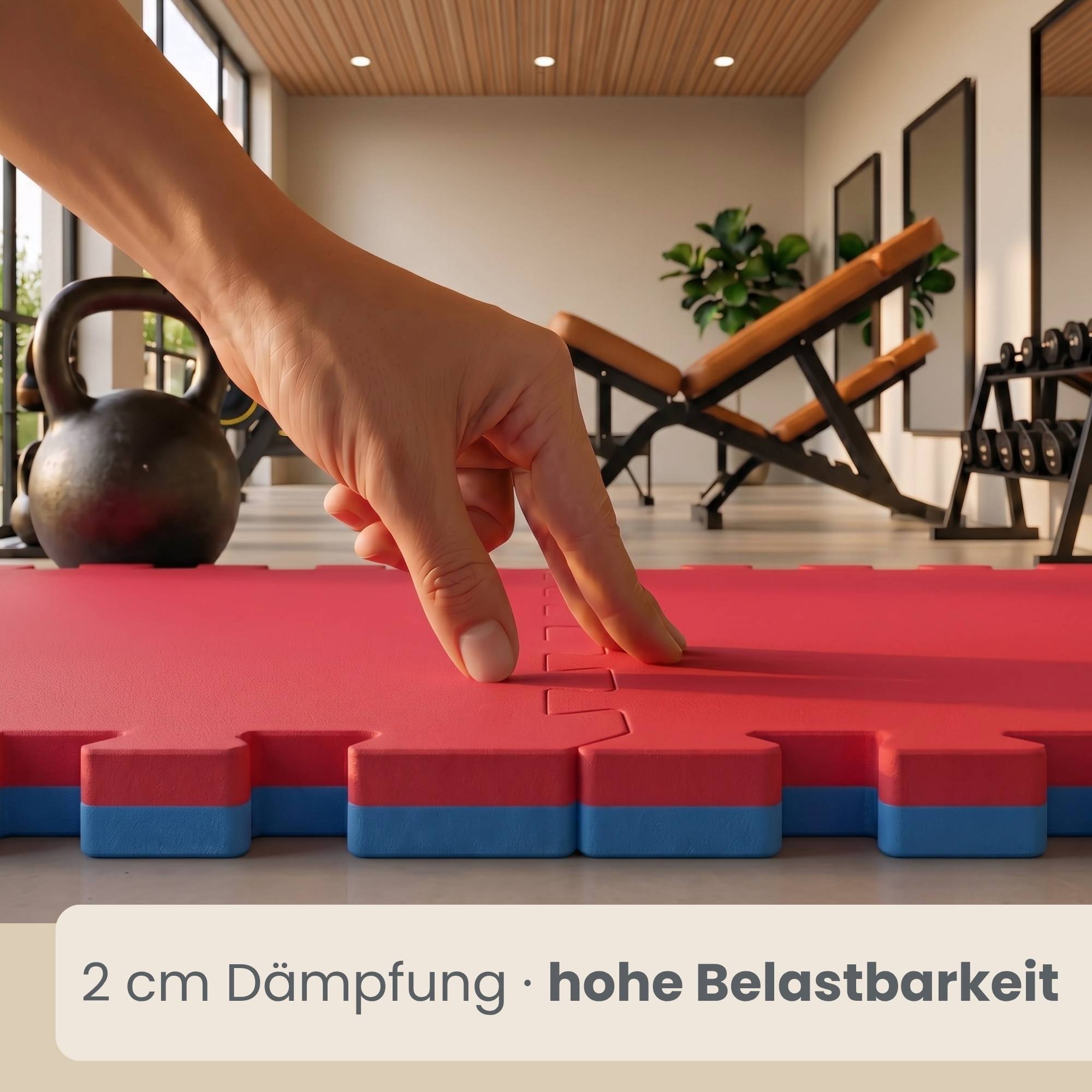 8er Set Kampfsportmatte 63x63cm - 2cm EVA Puzzlematte für Judo Karate MMA Sport