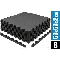 8 Bodenschutzmatten mit Rand - 63x63x2cm Fitness Bodenmatte 8 Bodenschutzmatten mit Rand - 63x63x2cm Fitness Bodenmatte