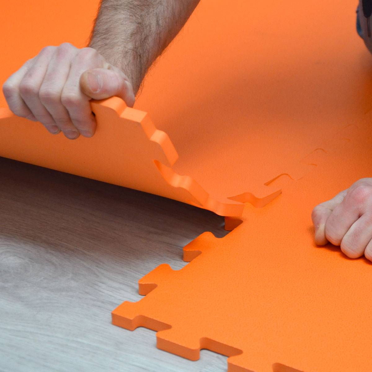 Trainingsmatte Puzzlematte Sportmatte 90x90x1,2cm Orange