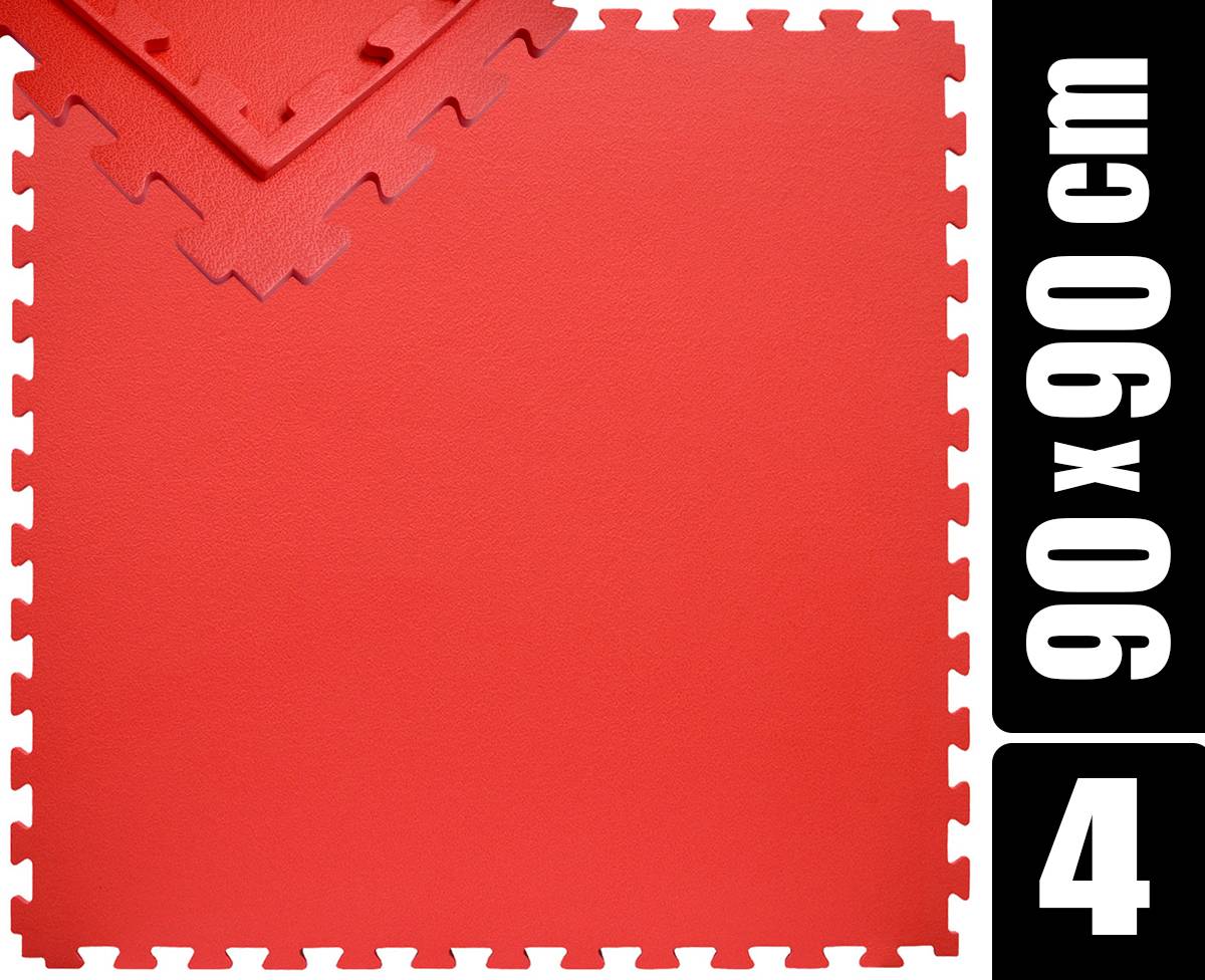 180x180 XL Trainingsmatte mit Rand - 4er Set 90x90 Bodenmatte