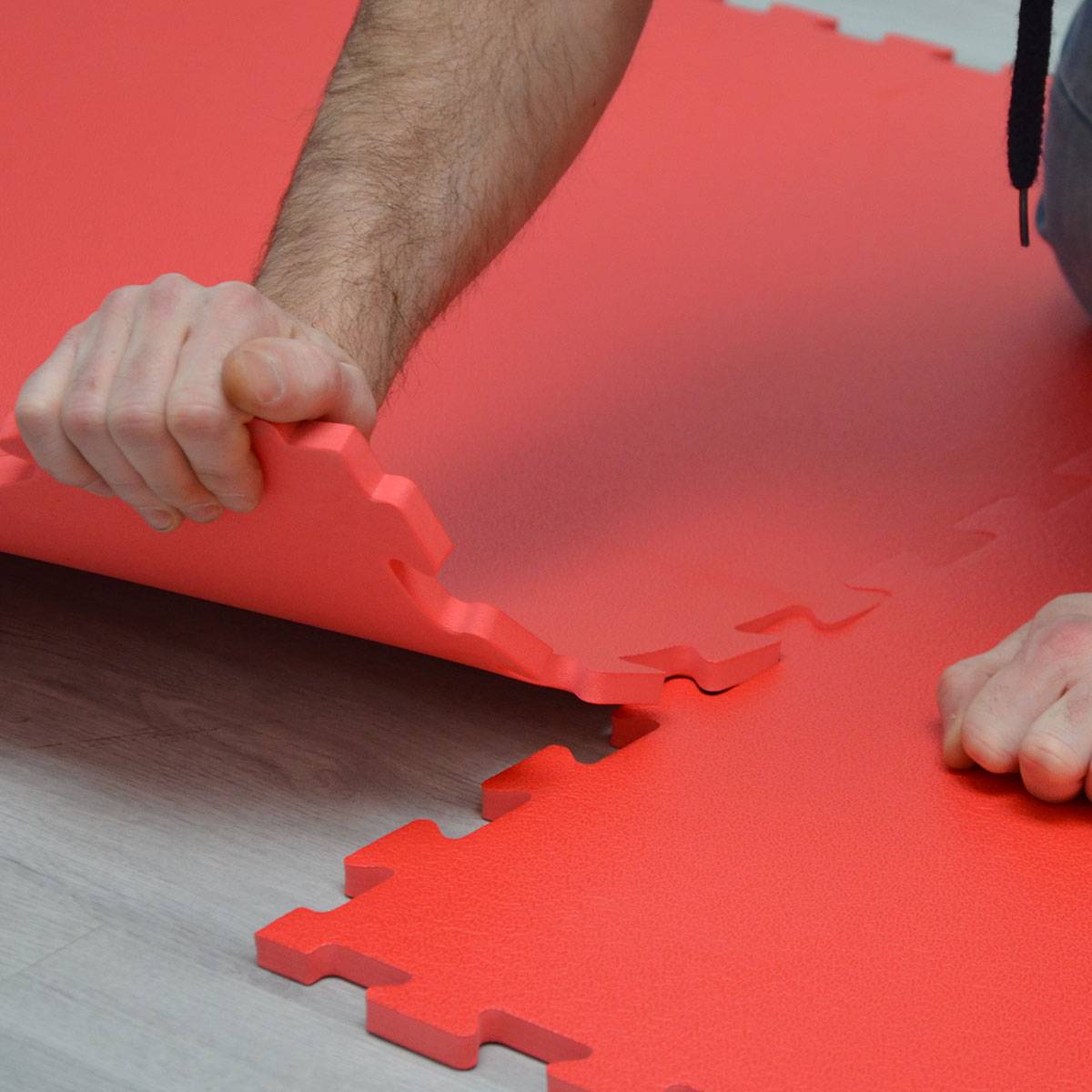 180x180 XL Trainingsmatte mit Rand - 4er Set 90x90 Bodenmatte