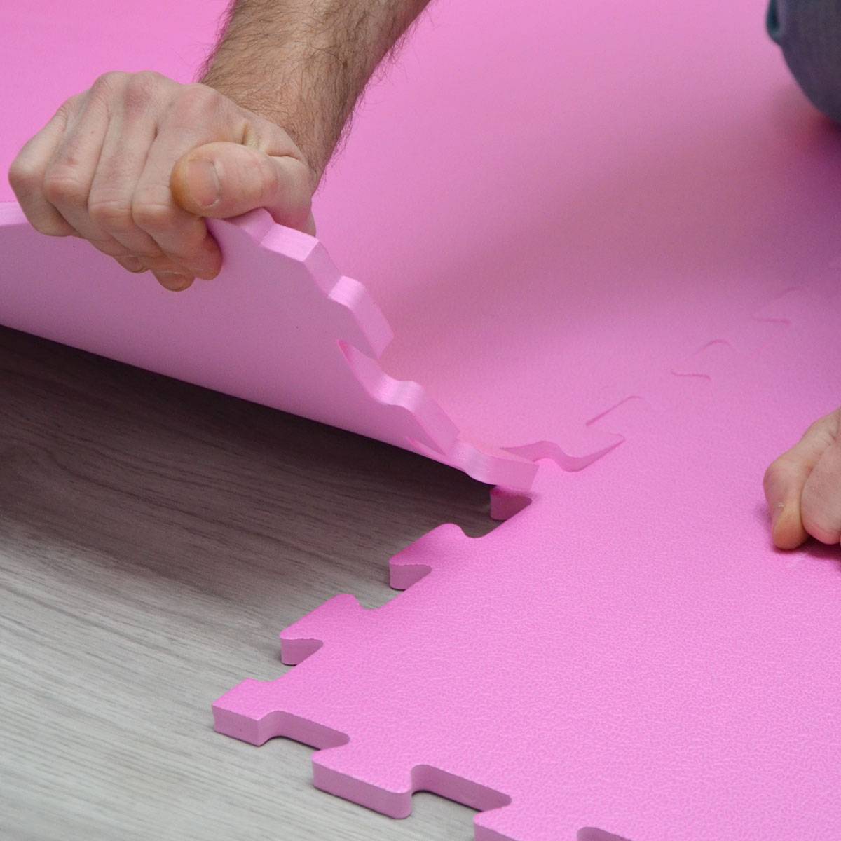 Trainingsmatte Puzzlematte Sportmatte 90x90x1,2cm Pink