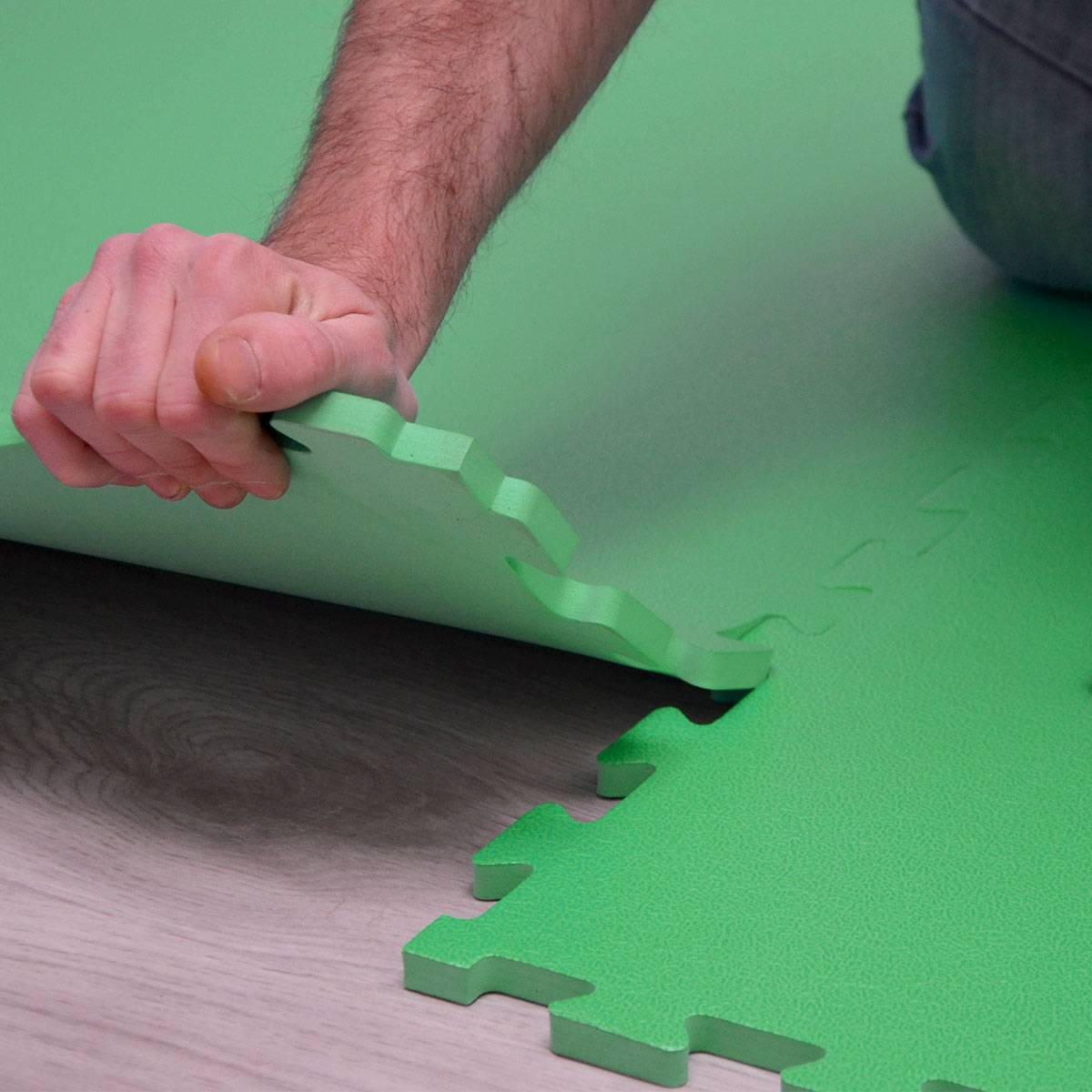 180x180 XL Trainingsmatte mit Rand - 4er Set 90x90 Bodenmatte