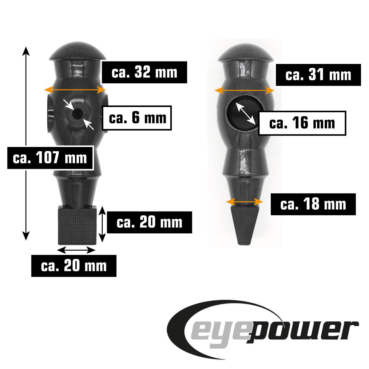 Zubehör EPR-ST09 Spieler 16mm Schwarz