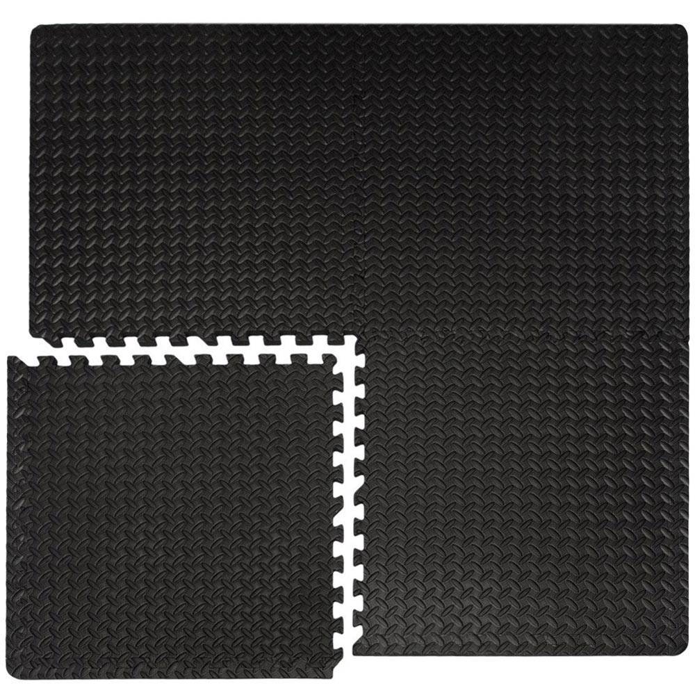 4er Set Bodenmatte mit Rand - 63x63x1cm Trainingsmatte