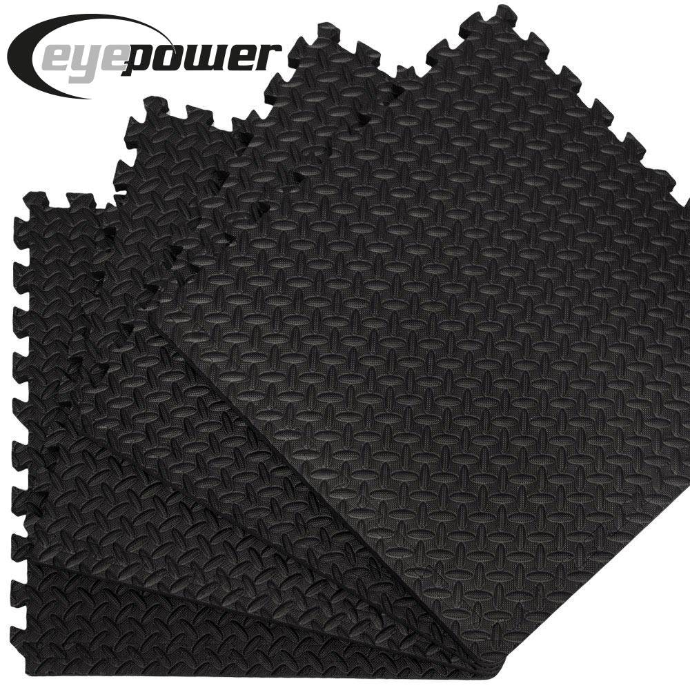 4er Set Bodenmatte mit Rand - 63x63x1cm Trainingsmatte