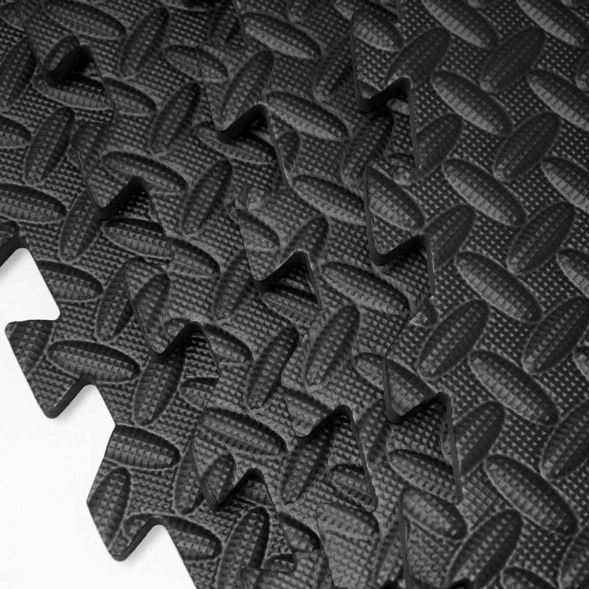 4er Set Bodenmatte mit Rand - 63x63x1cm Trainingsmatte