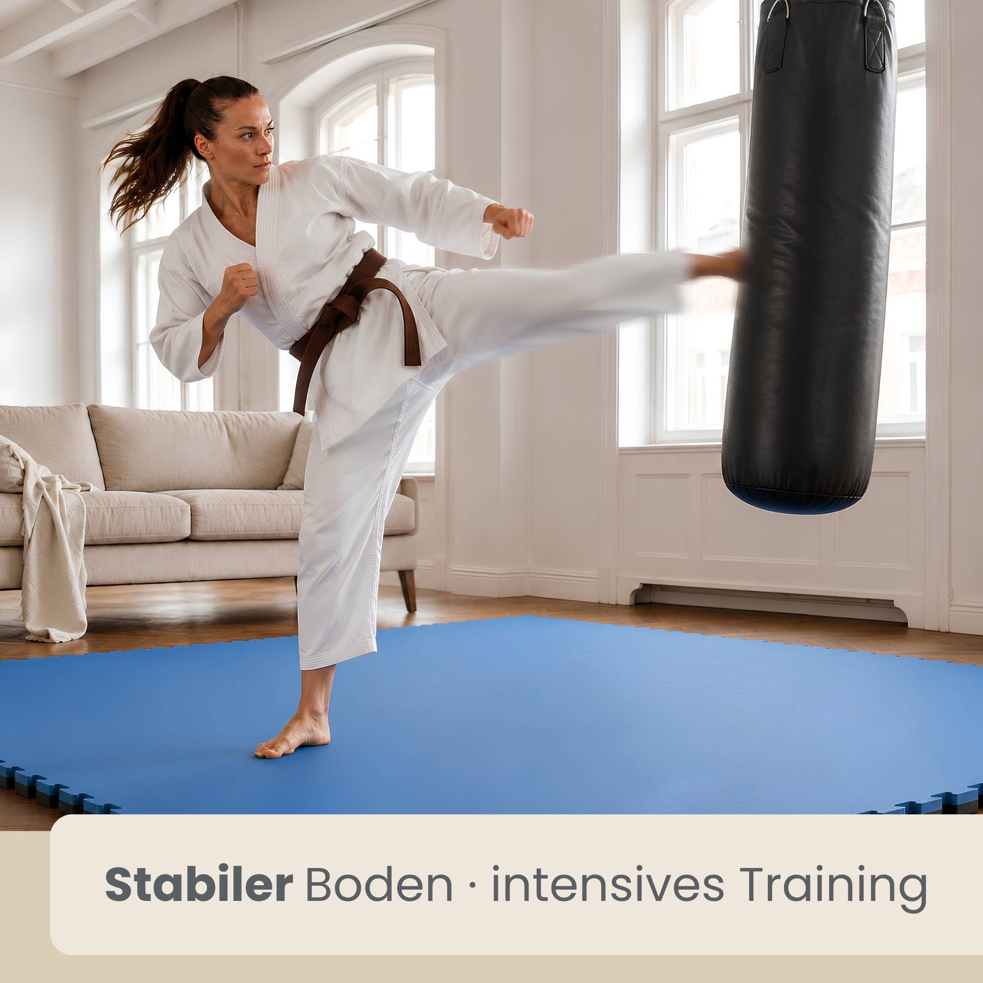 2er Set Kampfsportmatte 90x90cm - 4cm EVA Puzzlematte für Judo Karate MMA Sport