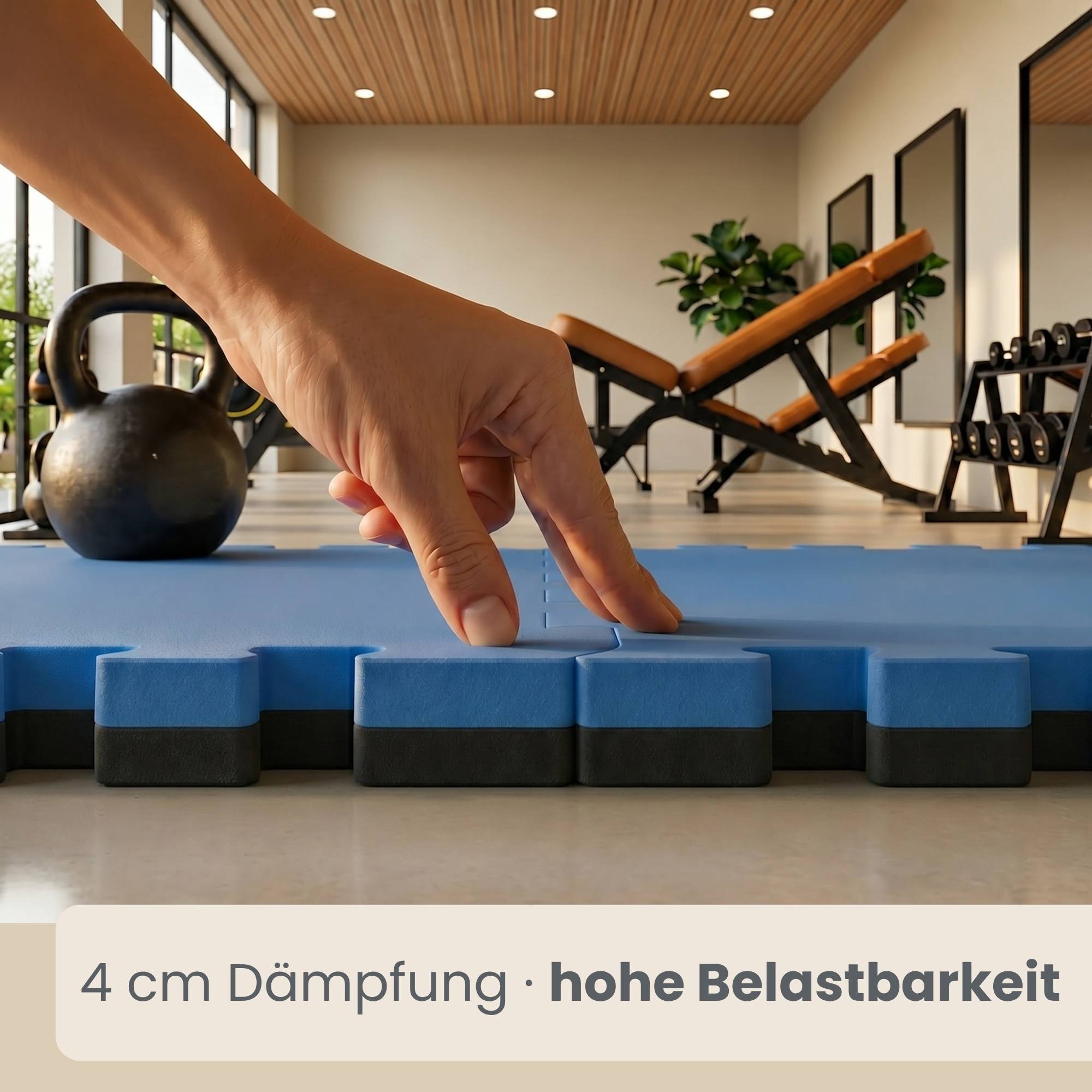 2er Set Kampfsportmatte 90x90cm - 4cm EVA Puzzlematte für Judo Karate MMA Sport