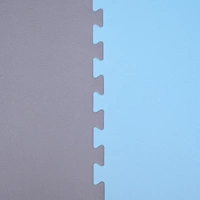 Trainingsmatte 90x90cm Bodenschutz-Matte 20mm dick Puzzlematte erweiterbar Grau Blau Trainingsmatte 90x90cm Bodenschutz-Matte 20mm dick Puzzlematte erweiterbar Grau Blau