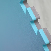 Trainingsmatte 90x90cm Bodenschutz-Matte 20mm dick Puzzlematte erweiterbar Grau Blau Trainingsmatte 90x90cm Bodenschutz-Matte 20mm dick Puzzlematte erweiterbar Grau Blau