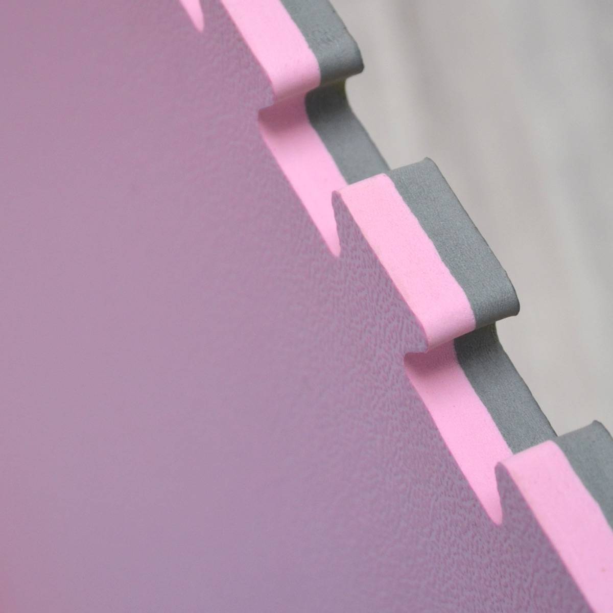 Trainingsmatte 90x90cm Bodenschutz-Matte 20mm dick Puzzlematte erweiterbar Grau Pink