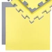 Trainingsmatte 90x90cm Bodenschutz-Matte 20mm dick Puzzlematte erweiterbar Grau Gelb Trainingsmatte 90x90cm Bodenschutz-Matte 20mm dick Puzzlematte erweiterbar Grau Gelb
