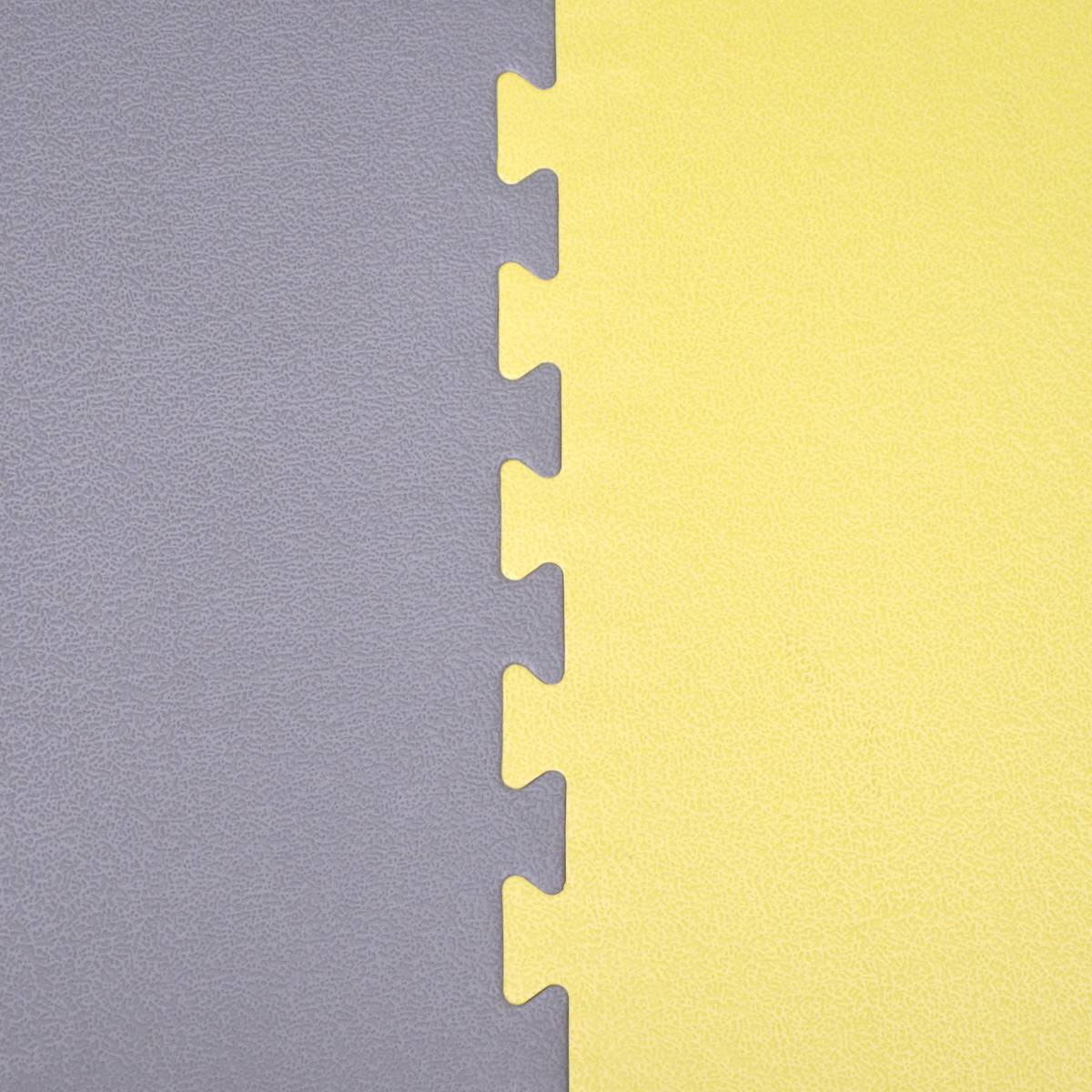 Trainingsmatte 90x90cm Bodenschutz-Matte 20mm dick Puzzlematte erweiterbar Grau Gelb