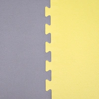 Trainingsmatte 90x90cm Bodenschutz-Matte 20mm dick Puzzlematte erweiterbar Grau Gelb Trainingsmatte 90x90cm Bodenschutz-Matte 20mm dick Puzzlematte erweiterbar Grau Gelb