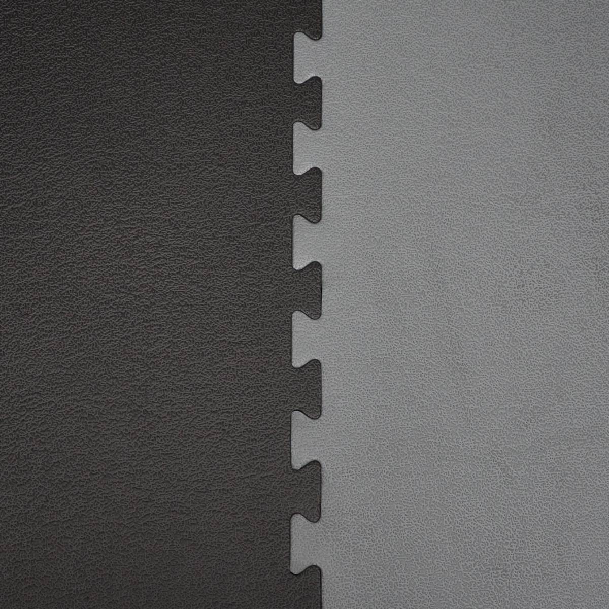 Trainingsmatte 90x90cm Bodenschutz-Matte 20mm dick Puzzlematte erweiterbar Grau Schwarz