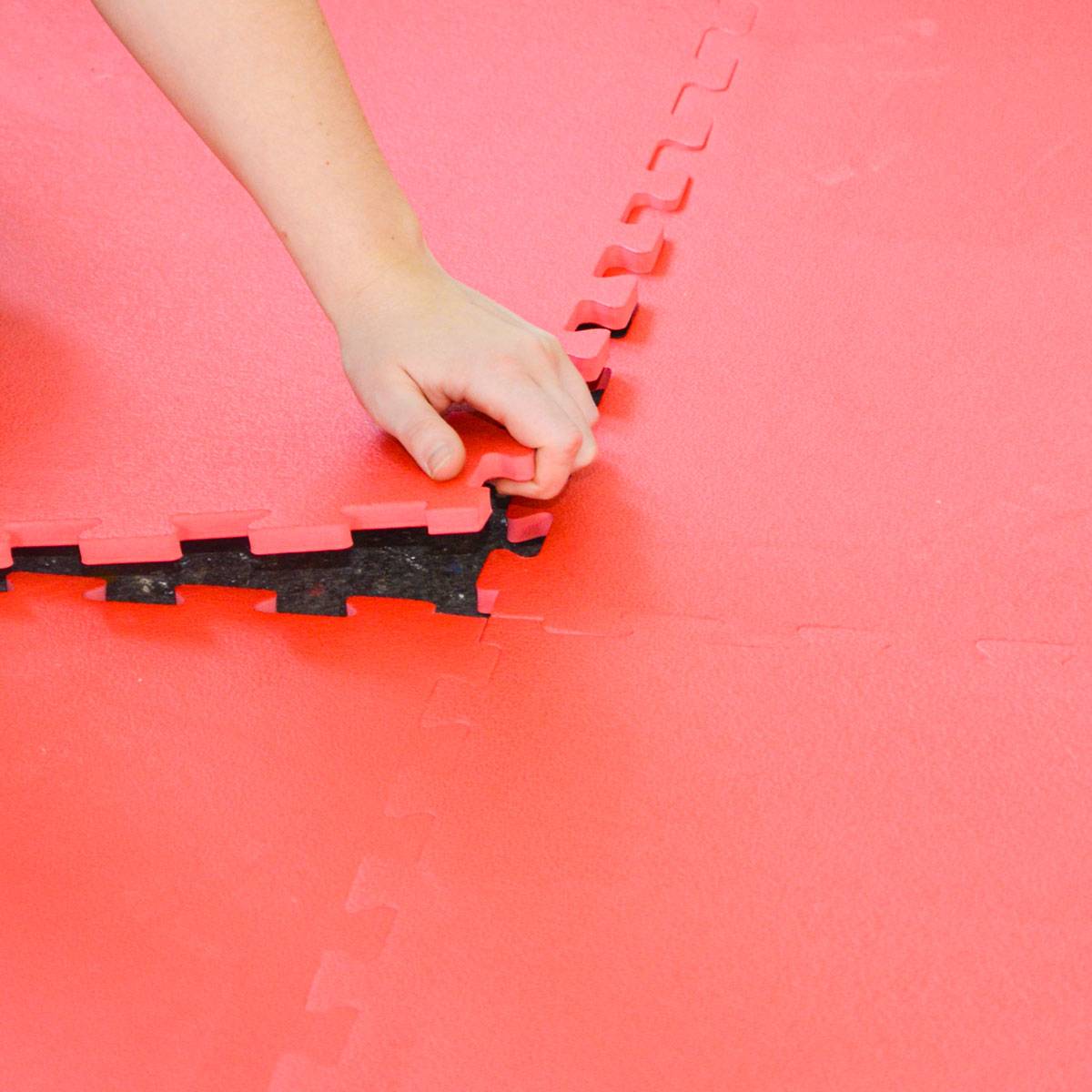 12mm Trainingsmatte mit Rand - 90x90cm Bodenschutz-Matte