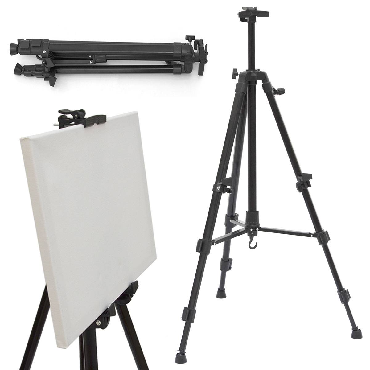 Aluminium Feld Staffelei Leinwand Tischstaffelei 52-155cm Kinder Tafel Ständer