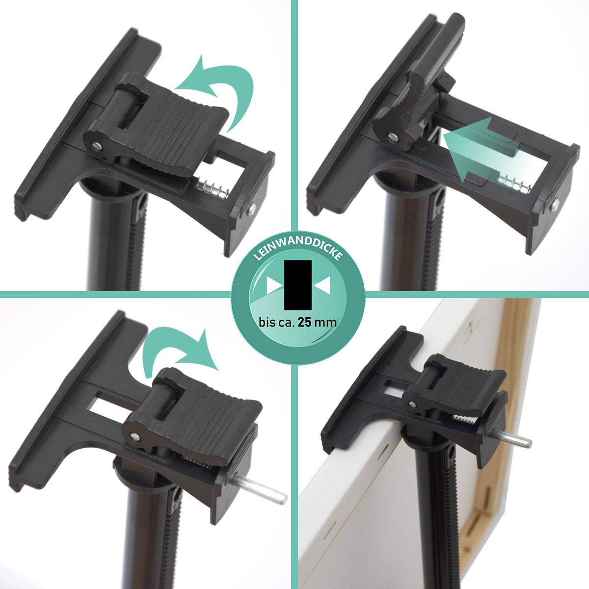 Aluminium Feld Staffelei Leinwand Tischstaffelei 52-155cm Kinder Tafel Ständer