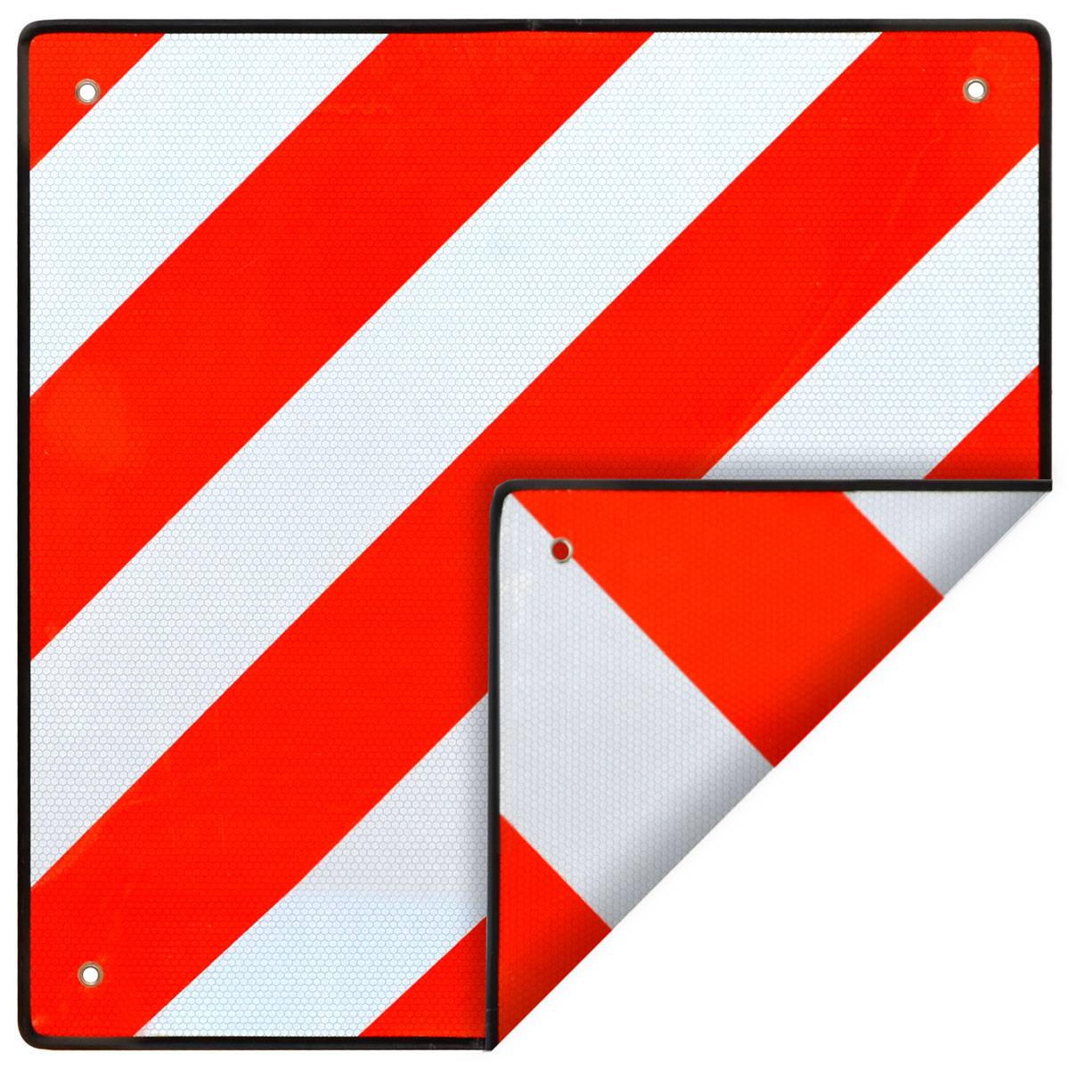 Warntafel Italien Spanien B-Ware 50x50cm Aluminium Reflektor Warnschild Rot Weiß