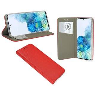Buch Tasche "Smart" kompatibel mit SAMSUNG GALAXY S20 ( G980F ) Handy Hülle Etui Brieftasche Schutzhülle mit Standfunktion, Kartenfach Rot