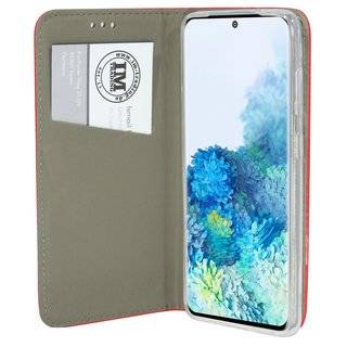 Buch Tasche "Smart" kompatibel mit SAMSUNG GALAXY S20 ( G980F ) Handy Hülle Etui Brieftasche Schutzhülle mit Standfunktion, Kartenfach Rot