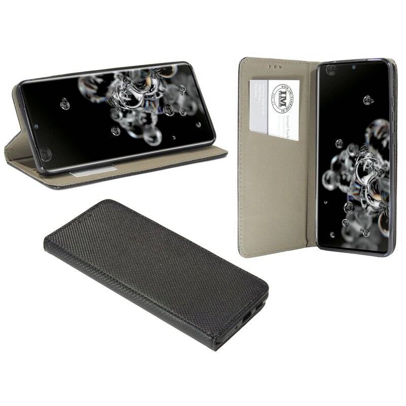 Buch Tasche Smart für SAMSUNG GALAXY S20 ULTRA G988B Handy Hülle Etui Brieftasche Schutzhülle mit Standfunktion, Kartenfach Schwarz