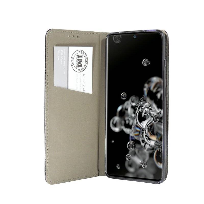 Buch Tasche Smart für SAMSUNG GALAXY S20 ULTRA G988B Handy Hülle Etui Brieftasche Schutzhülle mit Standfunktion, Kartenfach Schwarz